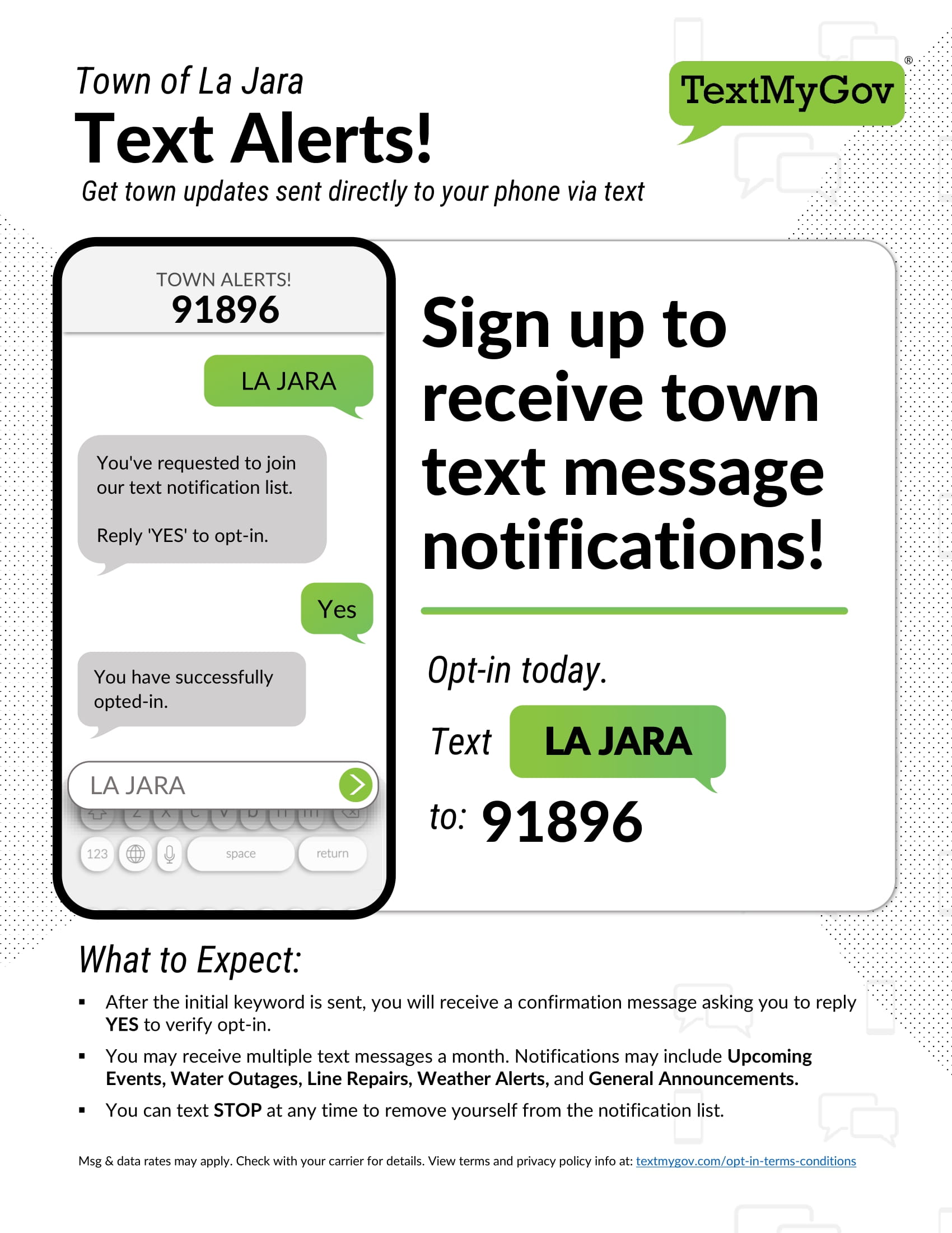 Town of La Jara Text Alerts